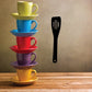 Black spatula decal with three white lines