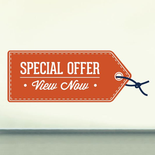 Image of Special Offer View Now Retail Discount Sign Wall Decal - Vinyl Decal - Car Decal - Idcolor045