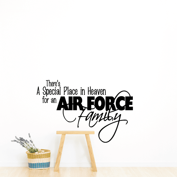 Special Place for an Air Force Family Script Decal