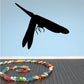 Black dragonfly wall decal silhouette