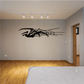 Black spider and web wall decal with detailed web lines and spider silhouette