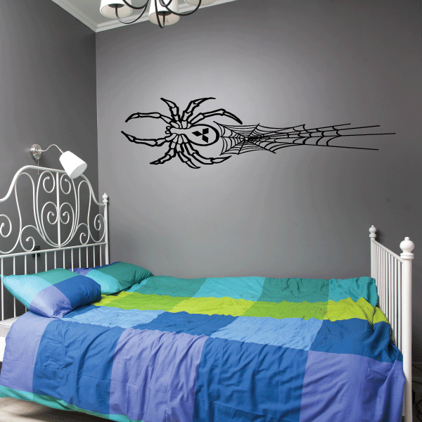 Image of Spider Building Web Decal