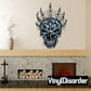 Spider Web Skull sticker with blue skull and black spider-web details