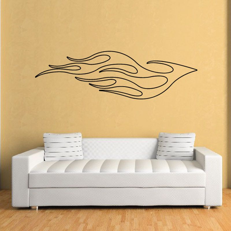 Image of Spike Ghost Flames Car Decal - Vinyl Decal - Wall Decal - CF290