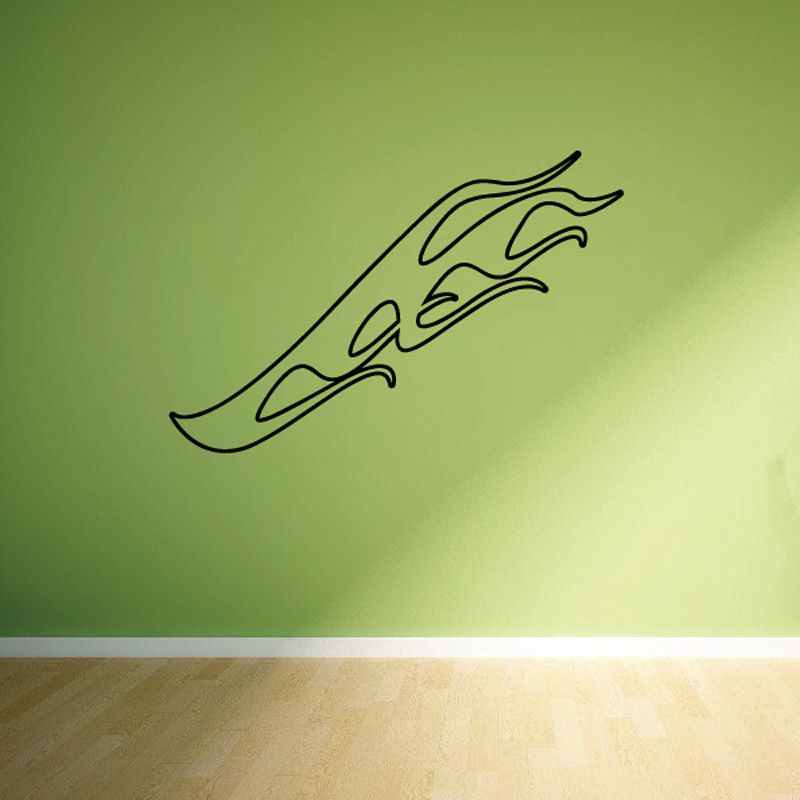 Image of Spike Ghost Flames Car Decal - Vinyl Decal - Wall Decal - CF334