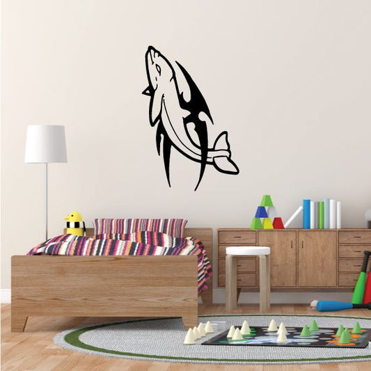 Image of Spike Tribal Dolphin Decal