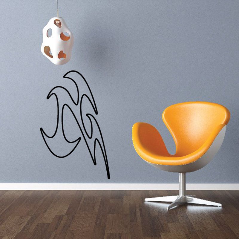 Image of Spike Twisted Ghost Flames Car Decal - Vinyl Decal - Wall Decal - CF384