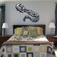Spiked chain wall sticker decal with metallic black and silver links and spikes