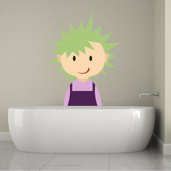 Image of Spiked Green Haired Girl Sticker