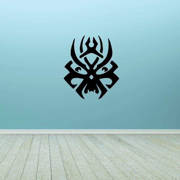 Image of Spiked Skull Mask Decal