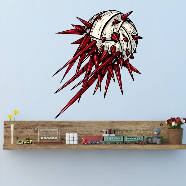 Image of Spiked Volleyball Wall Decal - Vinyl Car Sticker - Uscolor005
