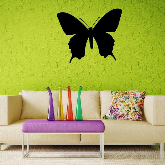 Image of Spiked Wing Butterfly Silhoutte Decal