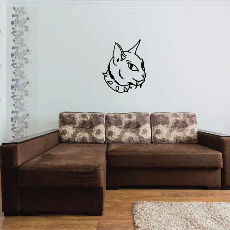 Image of Spiky Punk Cat Decal