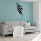 Black spiky eagle head decal with watchful eye motif