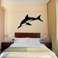 Black dolphin diving wall decal