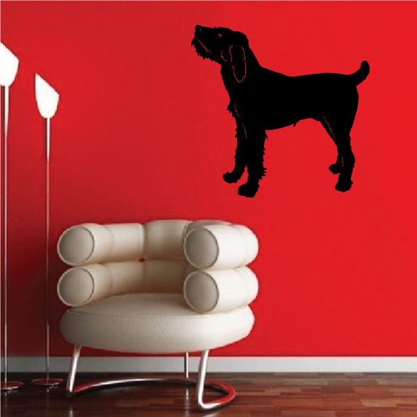 Black Spinone Italiano dog wall decal silhouette