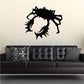 King crab wall decal, black spiky silhouette with claws and legs