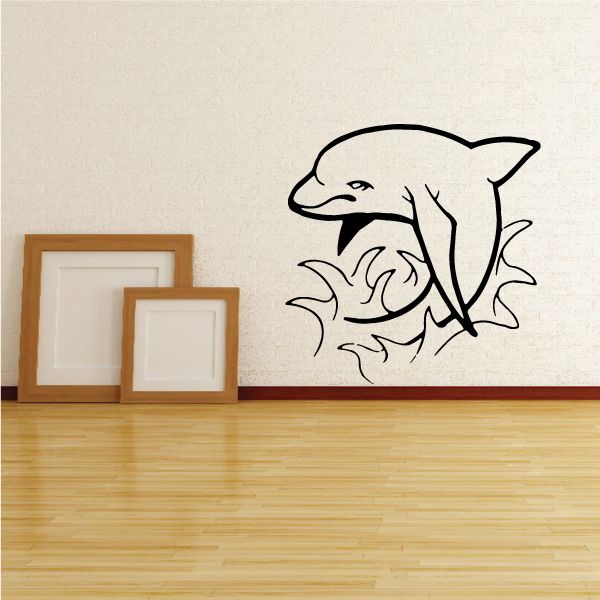 Image of Splashing Dolphin Decal