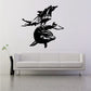 Dolphin scene wall decal with black jumping dolphin silhouettes