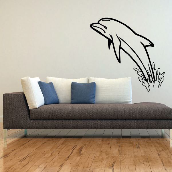 Image of Splashing Out Dolphin Decal