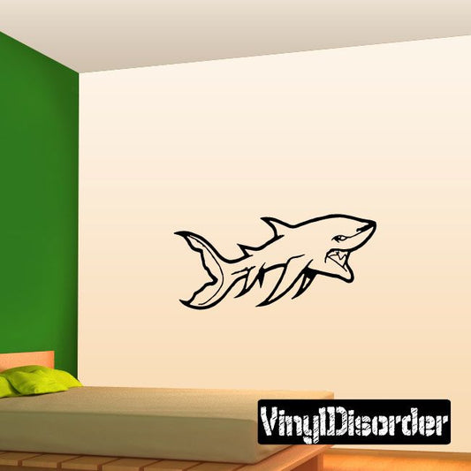 Image of Splashing Razor Fin Shark Decal