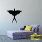 Black swallow bird decal with split tail design
