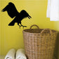 Black raven silhouette wall decal with outstretched wings
