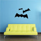 Three black bat wall decals, spooky Halloween style