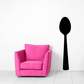 Black spoon wall decal silhouette