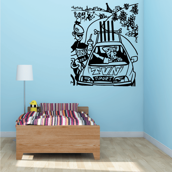 Image of Sport Support Handing Cyclist Water Decal