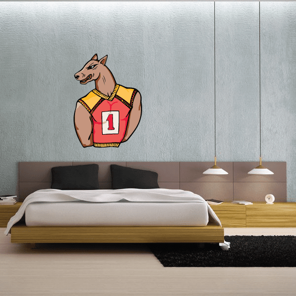 Image of Sports Mascot Wall Decal - Vinyl Sticker - Car Sticker - Die Cut Sticker - CDSCOLOR001