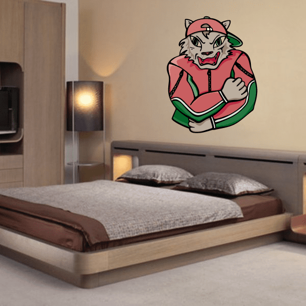 Image of Sports Mascot Wall Decal - Vinyl Sticker - Car Sticker - Die Cut Sticker - CDSCOLOR004
