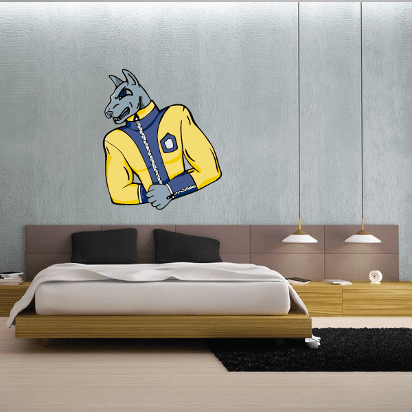Image of Sports Mascot Wall Decal - Vinyl Sticker - Car Sticker - Die Cut Sticker - CDSCOLOR007