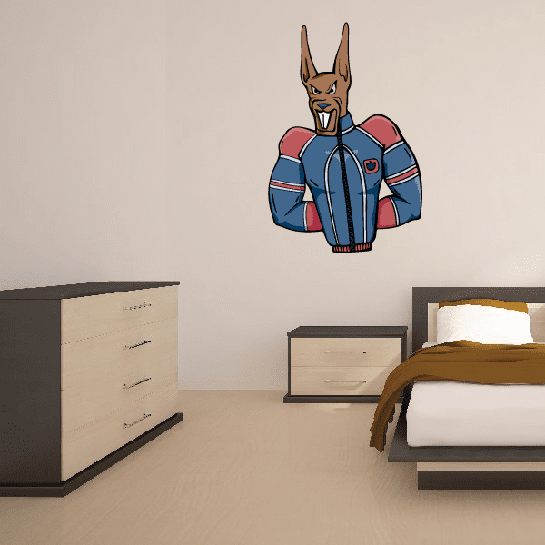 Image of Sports Mascot Wall Decal - Vinyl Sticker - Car Sticker - Die Cut Sticker - CDSCOLOR011