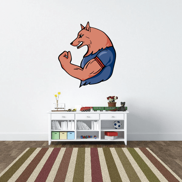 Image of Sports Mascot Wall Decal - Vinyl Sticker - Car Sticker - Die Cut Sticker - CDSCOLOR013