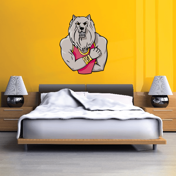 Image of Sports Mascot Wall Decal - Vinyl Sticker - Car Sticker - Die Cut Sticker - CDSCOLOR014