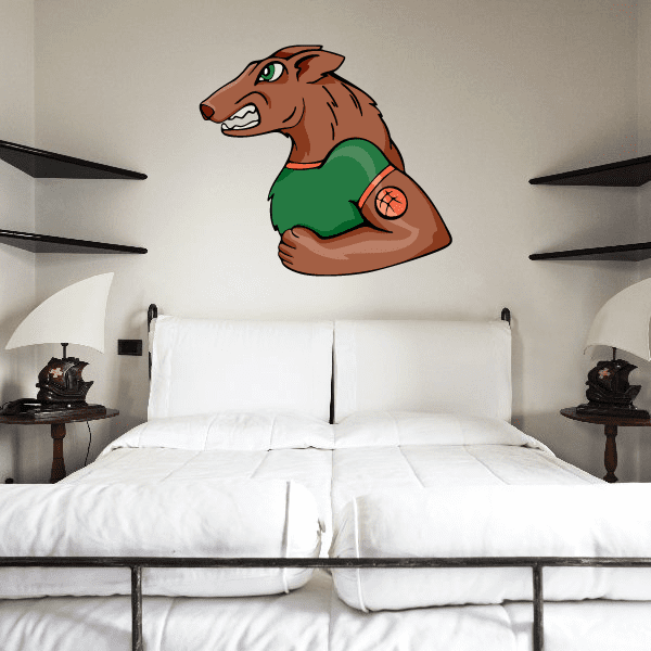 Image of Sports Mascot Wall Decal - Vinyl Sticker - Car Sticker - Die Cut Sticker - CDSCOLOR018