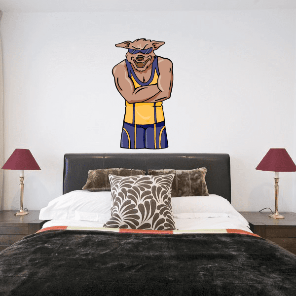 Image of Sports Mascot Wall Decal - Vinyl Sticker - Car Sticker - Die Cut Sticker - CDSCOLOR022