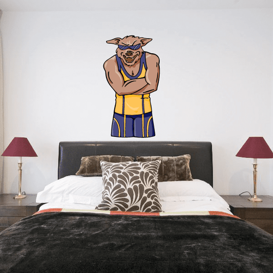 Image of Sports Mascot Wall Decal - Vinyl Sticker - Car Sticker - Die Cut Sticker - CDSCOLOR022