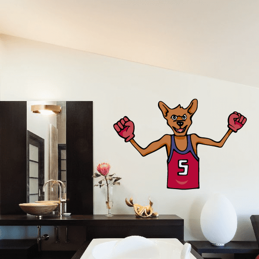 Image of Sports Mascot Wall Decal - Vinyl Sticker - Car Sticker - Die Cut Sticker - CDSCOLOR029
