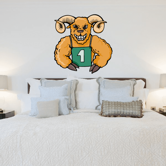 Image of Sports Mascot Wall Decal - Vinyl Sticker - Car Sticker - Die Cut Sticker - CDSCOLOR030