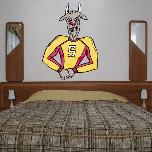 Image of Sports Mascot Wall Decal - Vinyl Sticker - Car Sticker - Die Cut Sticker - CDSCOLOR031