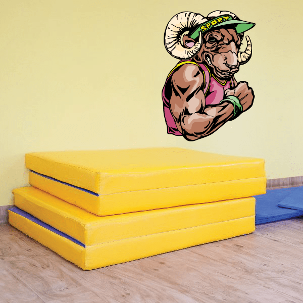 Image of Sports Mascot Wall Decal - Vinyl Sticker - Car Sticker - Die Cut Sticker - CDSCOLOR108