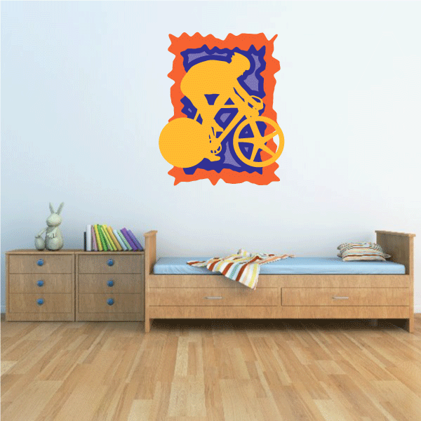 Image of Sports Racing Cyclist Sticker