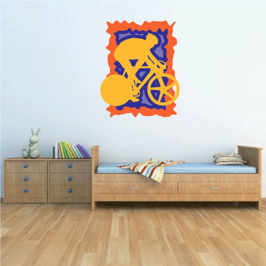 Image of Sports Racing Cyclist Sticker