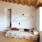 Dolphin decal with spot tip outline, wall art
