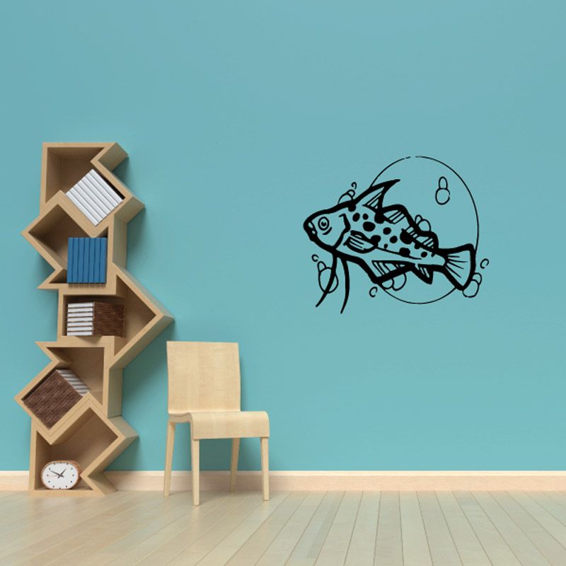 Image of Spotted Fish and Moon Decal