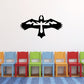 Native bird decal sticker with spread wings in black