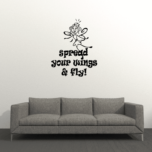 Image of Spread your wings and fly Wall Decal