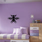 Black spreading-wing bug wall decal with wings spread